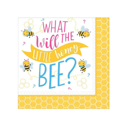 Picture of WHAT WILL IT BEE LUNCH NAPKINS 33CM - 16PK